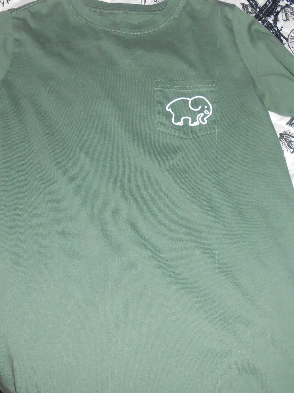 AWESOME IVORY ELLA Womens GREEN/GOLDEN LOGO IN BACK long sleeve Size XS VGC